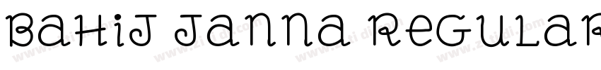 Bahij Janna Regular字体转换